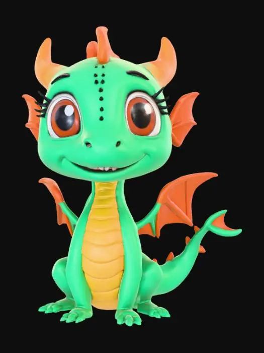 3D model for Dragon Emoticon