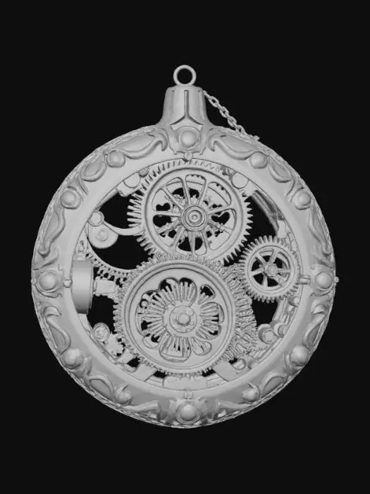 3D model for High detail, christmas, with gothic clockwork design, #Christmas2025#