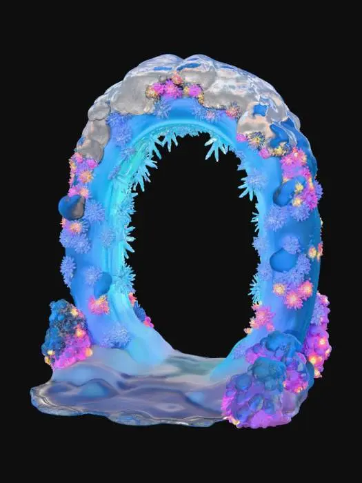 3D model for High deatil, magical, christmas portal to the north pole