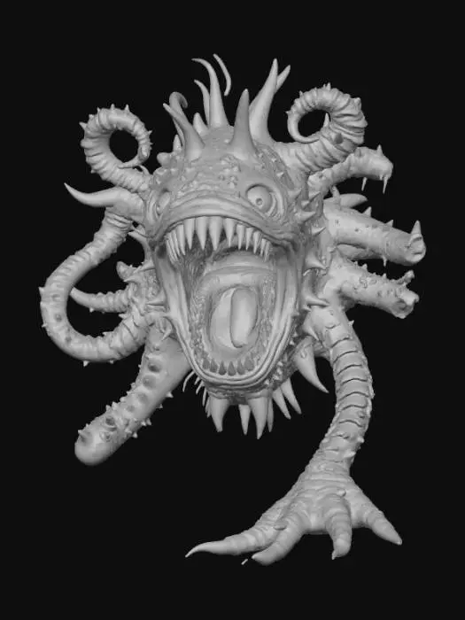 3D model for Abstract detail, massive, man-eatting plant