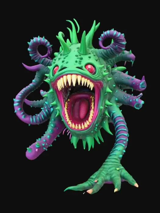 3D model for Abstract detail, massive, man-eatting plant