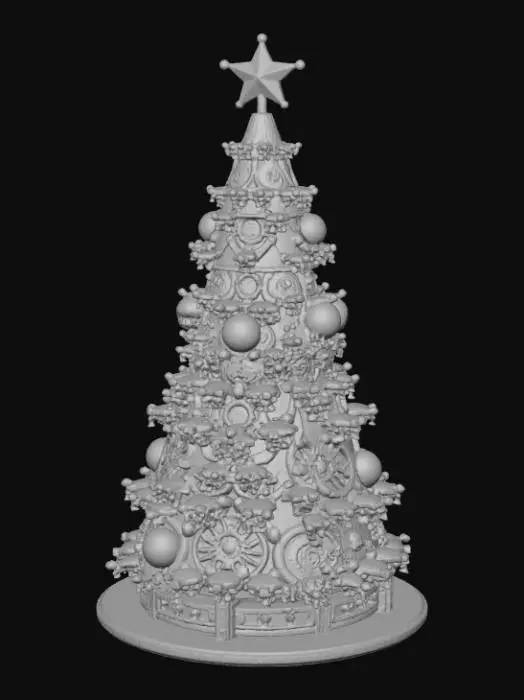 3D model for High detail, christmas, with gothic clockwork design, #Christmas2025#