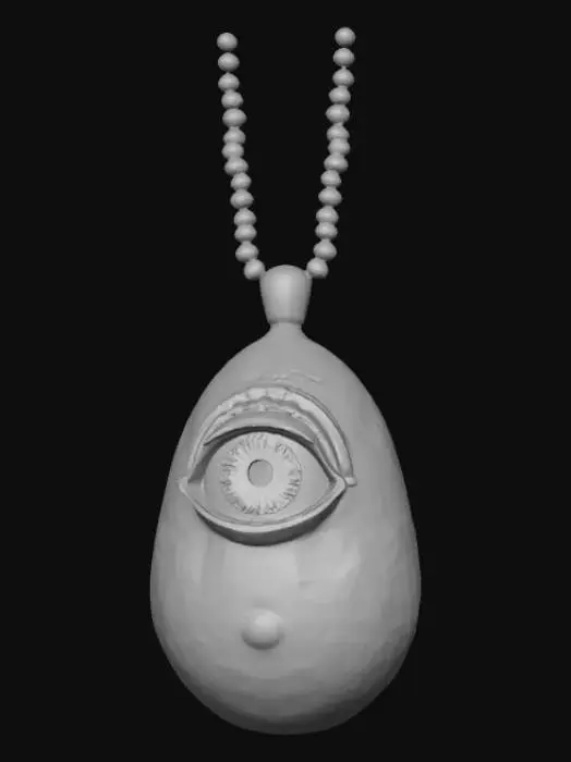 3D model for Im tired pendant, no chain