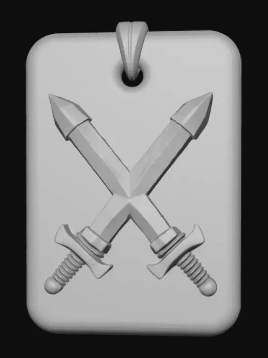3D model for Im tired pendant, no chain