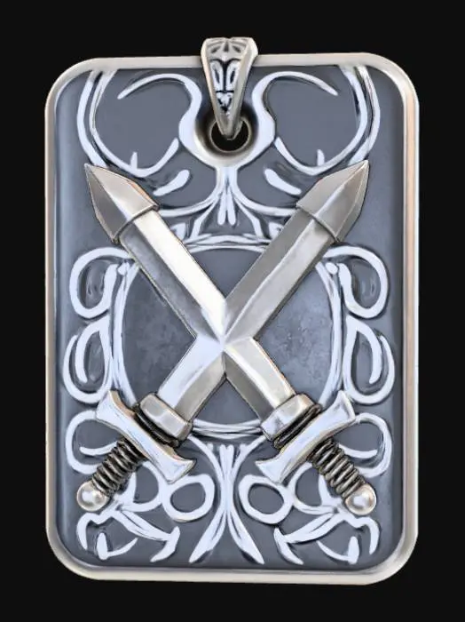 3D model for Im tired pendant, no chain