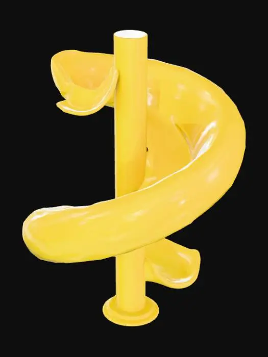 3D model for Low detail, winding slide