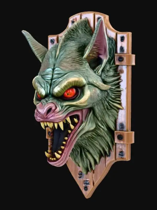 3D model for High detail, wall decor, Mounted monster head