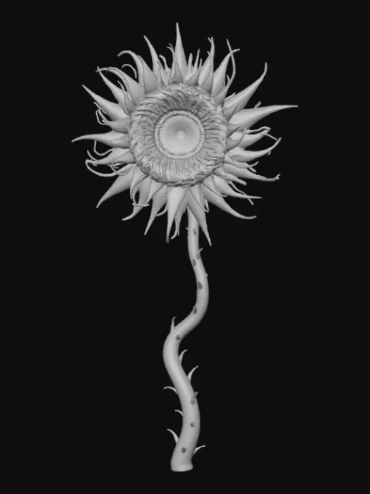 3D model for Abstract detail, massive, man-eatting flower