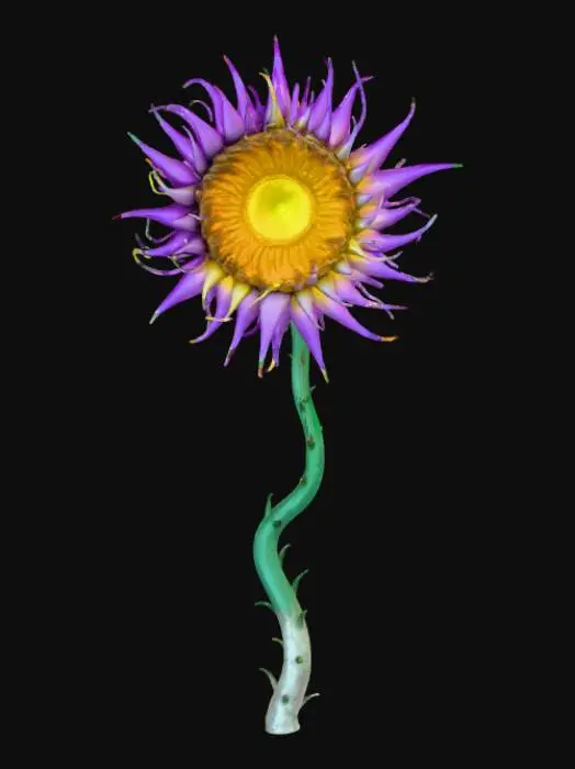 3D model for Abstract detail, massive, man-eatting flower