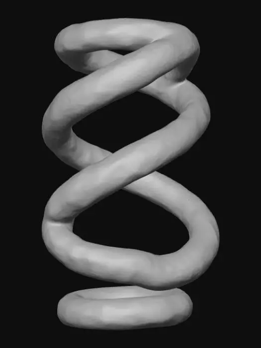 3D model for Smooth detail, abstract, stretched out spring