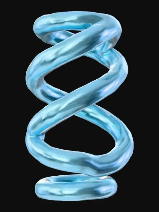 3D model for Smooth detail, abstract, stretched out spring