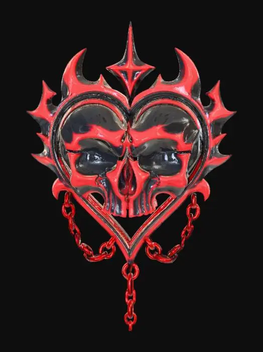 3D model for Logo music band with: Heart Breaking Confusion.