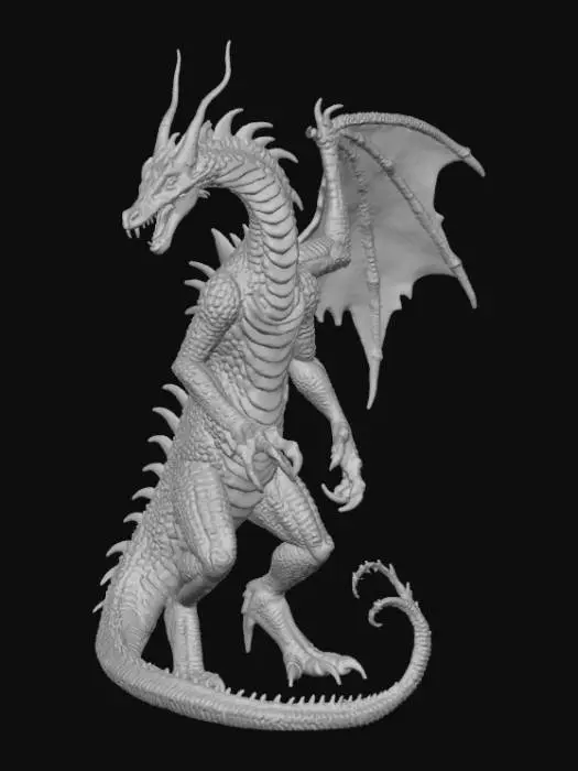 3D model for High detail, realistic, The Demogorgon dragon