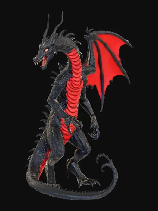 3D model for High detail, realistic, The Demogorgon dragon