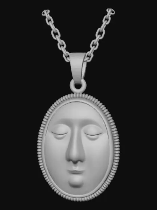3D model for Im tired pendant