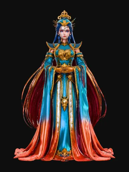 3D model for High detail, legendary, anime, extravagant, wall art decoration.