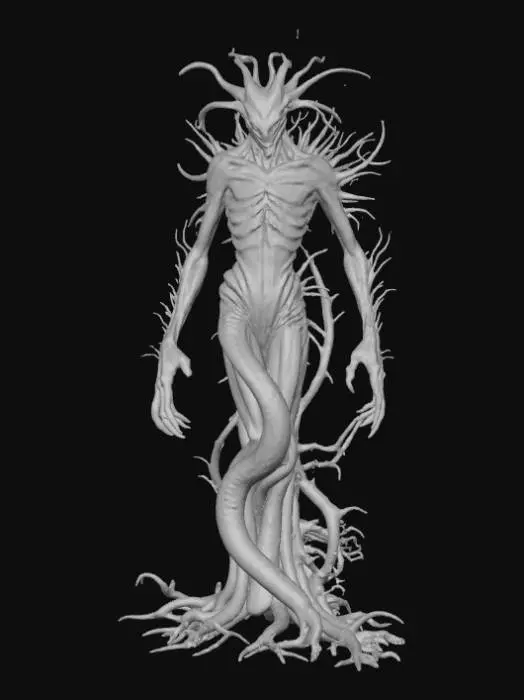 3D model for High detail, violent, demon plant