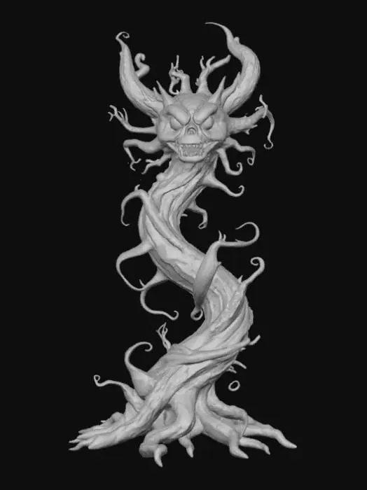 3D model for High detail, violent, demon plant