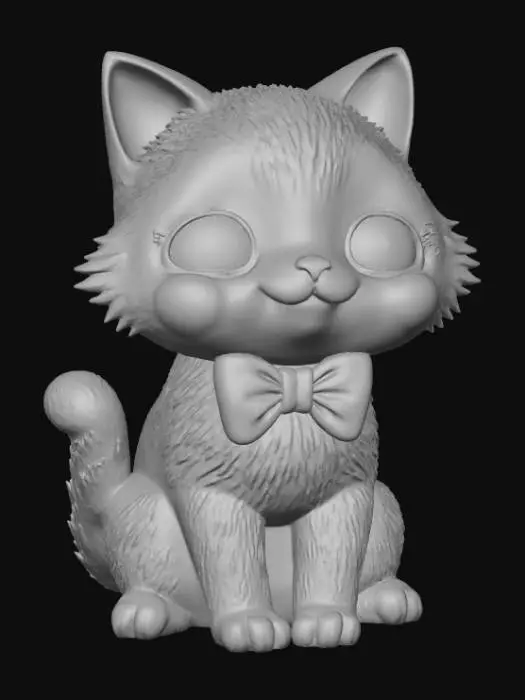 3D model for Kawaii, enamel pin, designed like an animal