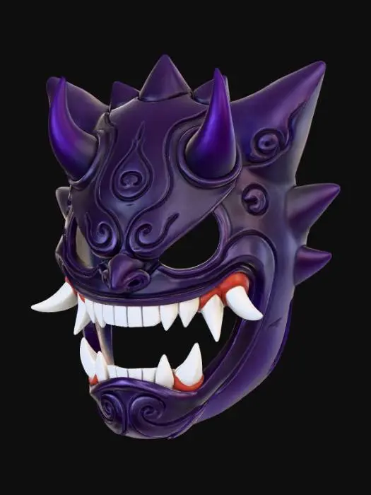 3D model for Demon Mask Purple