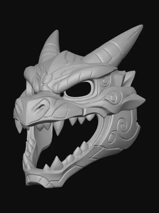 3D model for Fiery Dragon Mask