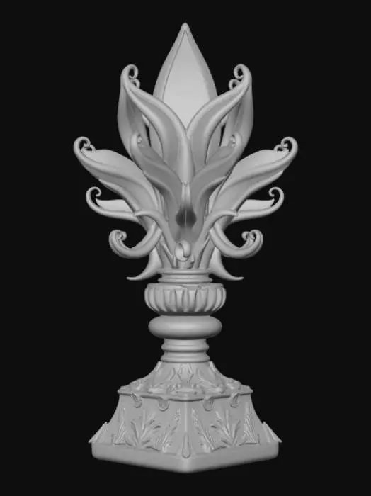 3D model for High detail, extravagant, tabletop pickle decoration, with extravagant pickle base and backdrop.