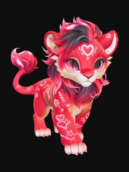 3D model for Luminous Heart Lion Cub