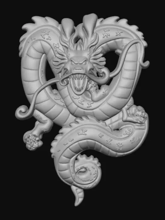 3D model for Golden Dragon Medallion
