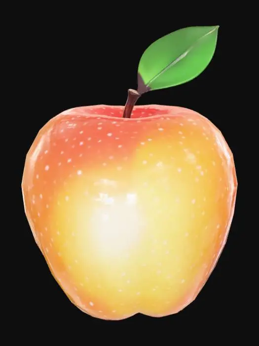 3D model for Smooth detail, polymorphic, piece of fruit.