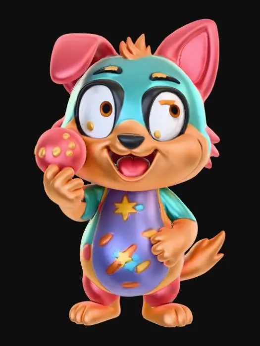 3D model for Smooth detail, Cartoon, Pog Slammer