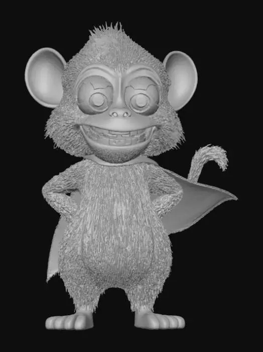 3D model for High detail, Anime, Crass monkey