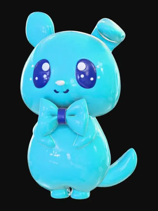 3D model for Round kawaii slime