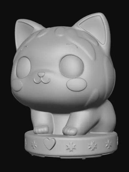 3D model for Smooth detail, kawaii tabletop decoration
