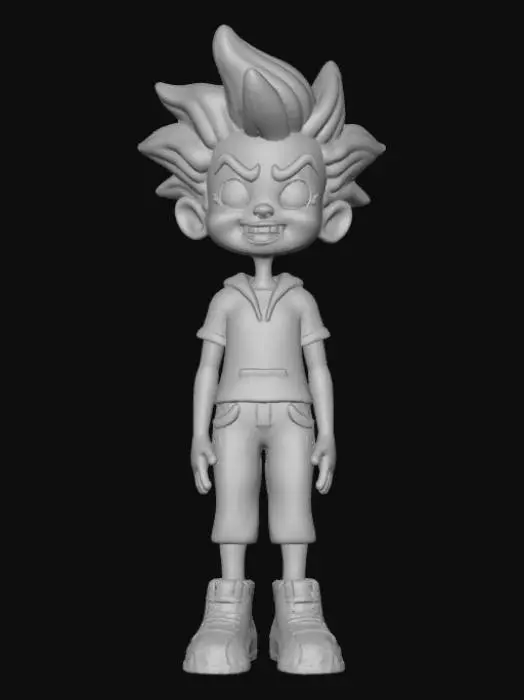 3D model for Abstract detail, but simple, bad girl emoticon