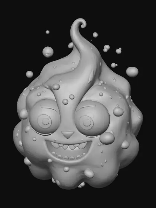 3D model for Spherical slime monster