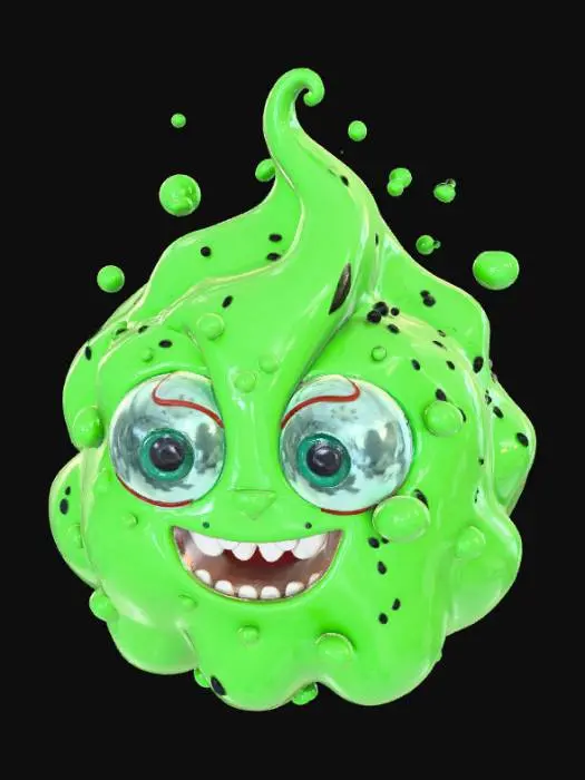 3D model for Spherical slime monster