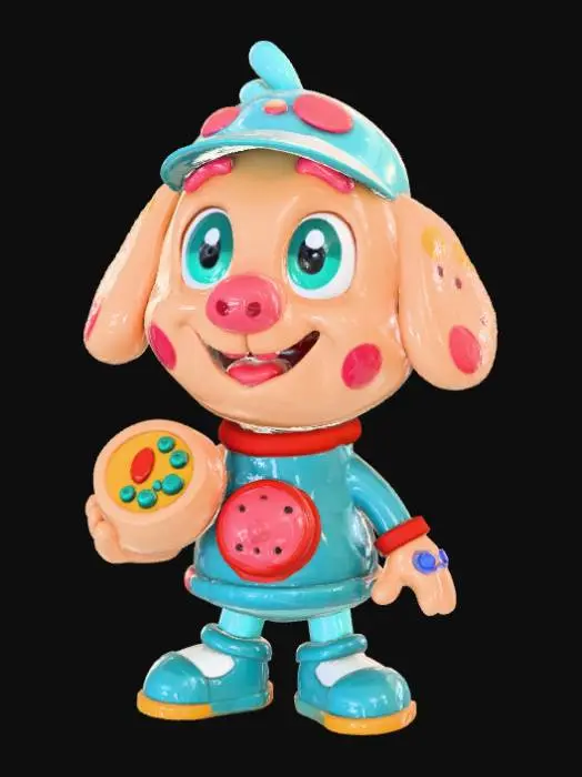 3D model for Smooth detail, Cartoon, Pog Slammer