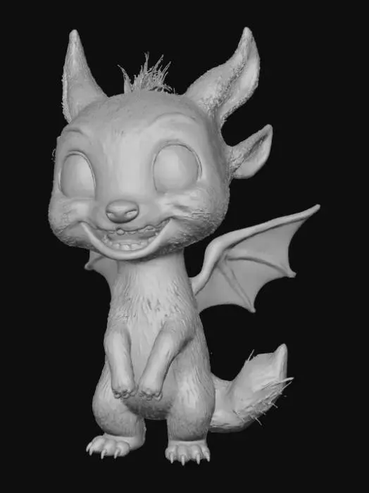 3D model for High detail, legendary, anime, cute, adorable, artifact style Monster.