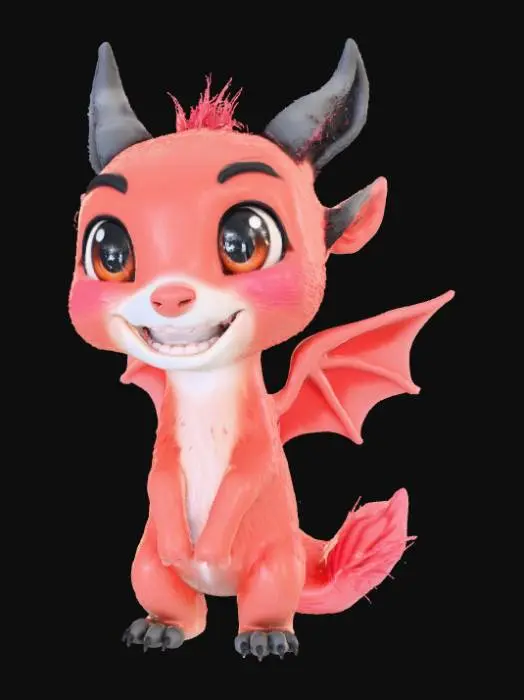 3D model for High detail, legendary, anime, cute, adorable, artifact style Monster.