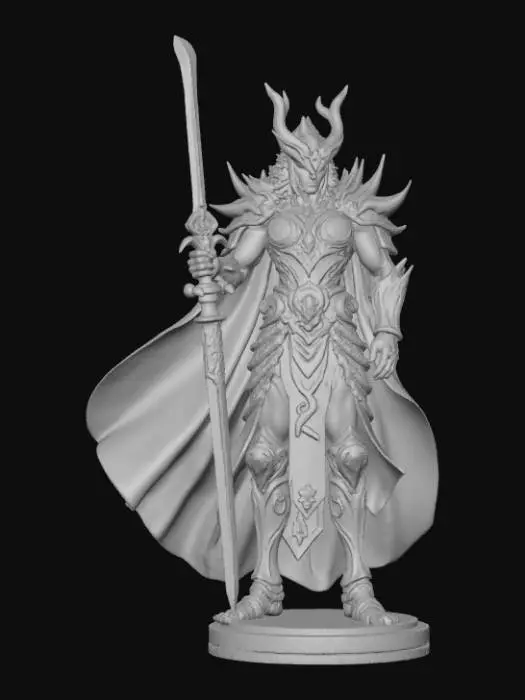 3D model for High detail, legendary, anime, extravagant, wall art decoration.