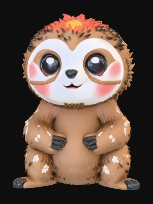 3D model for Smooth Kawaii jungle animal