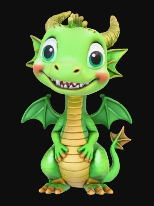 3D model for Dragon Emoticon