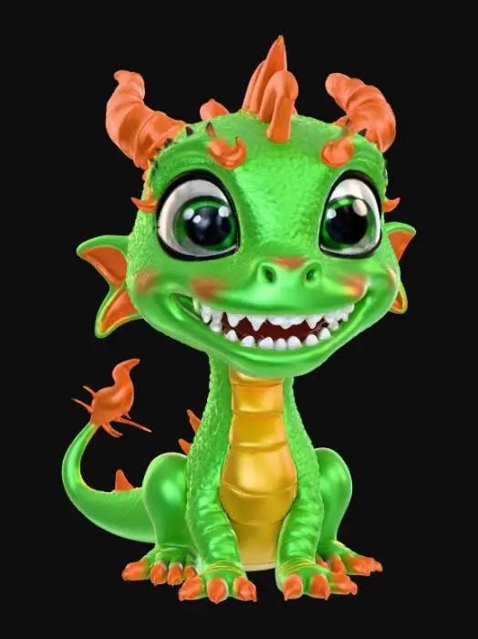 3D model for Dragon Emoticon