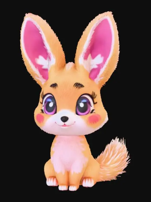 3D model for High detailed, Kawaii, Animal Head, Head only