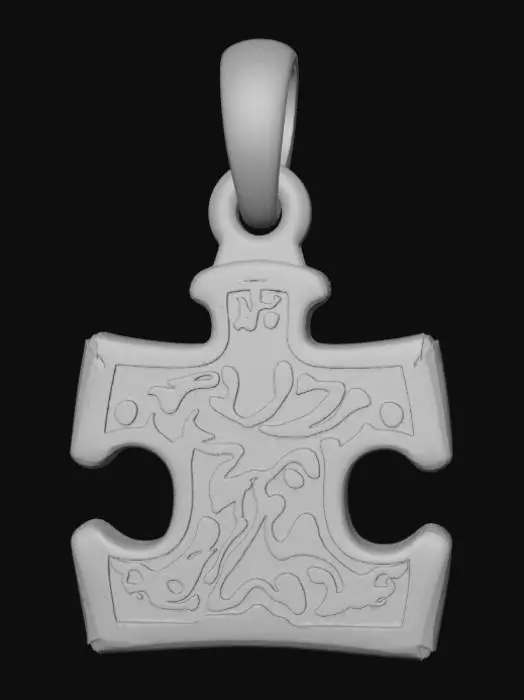 3D model for High Detail, pendant charm, The missing piece, no chain