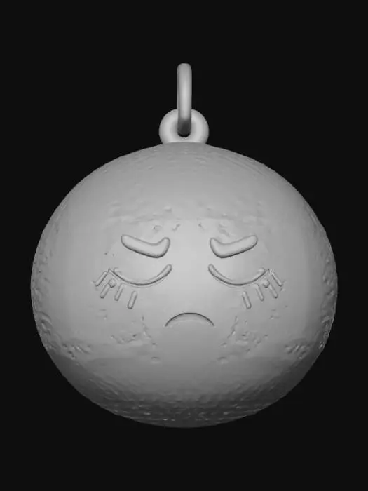 3D model for Im tired pendant, no chain