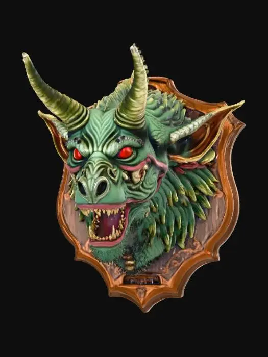 3D model for High detail, wall decor, Mounted monster head