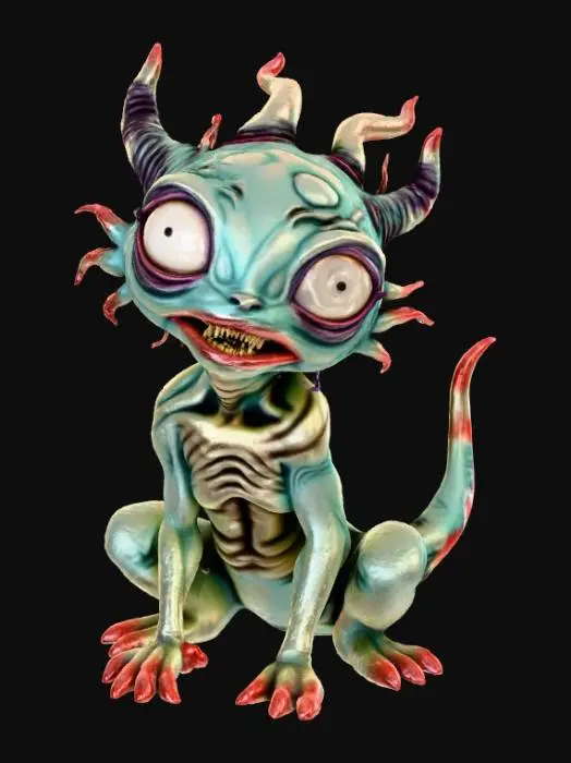 3D model for High deatil, abstract, helpless life form, monster