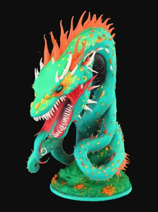 3D model for Abstract detail, massive, man-eatting plant