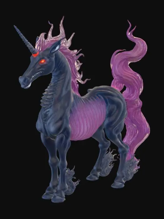 3D model for Abstract detail, massive, demon unicorn